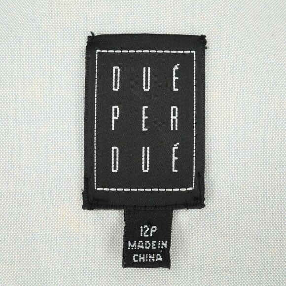 Due Per Due Skirt Suit Petites 12P Green Beige Plaid Silk Blend Lined Vintage - Picture 3 of 16